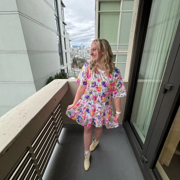 Sparkly Floral Dress - Picture 1 of 2